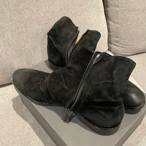 John Varvatos Suede Morrison Boots Black Size 12 worn only twice